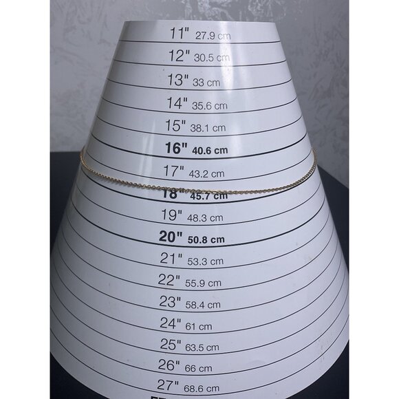 Gold Tone Delicate Chain Necklace With Spring Ring Clasp - Picture 2 of 4